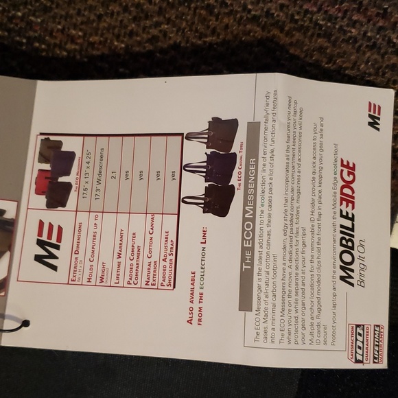 FF 💘🖤💘BRAND NEW MOBILE EDGE BLACK/GRAY 17.3" ECO-FRIENDLY LAPTOP MESSENGER - Picture 12 of 16